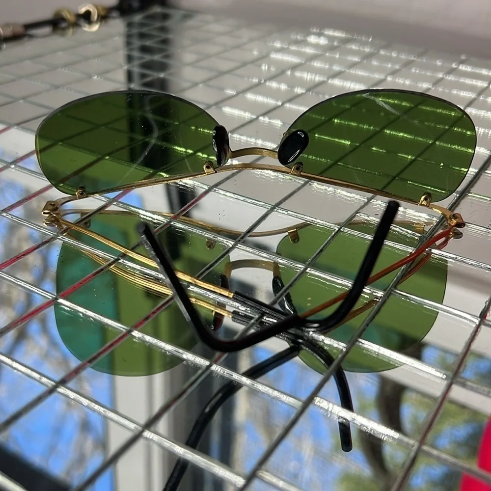Vintage 1950s Ray Ban Cool Ray Olympian Polaroid 88 Green Lenses Sunglasses